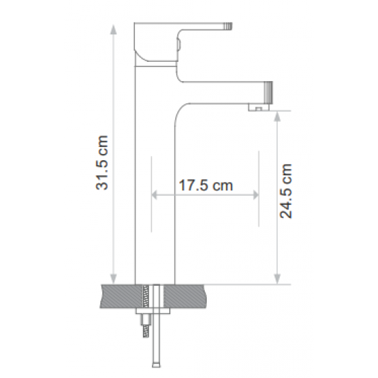 Μπαταρία Νιπτήρος Ψηλή Forte Mix M2422 Λευκή Μπαταρία Νιπτήρος Ψηλή Forte Mix M2422 Λευκή